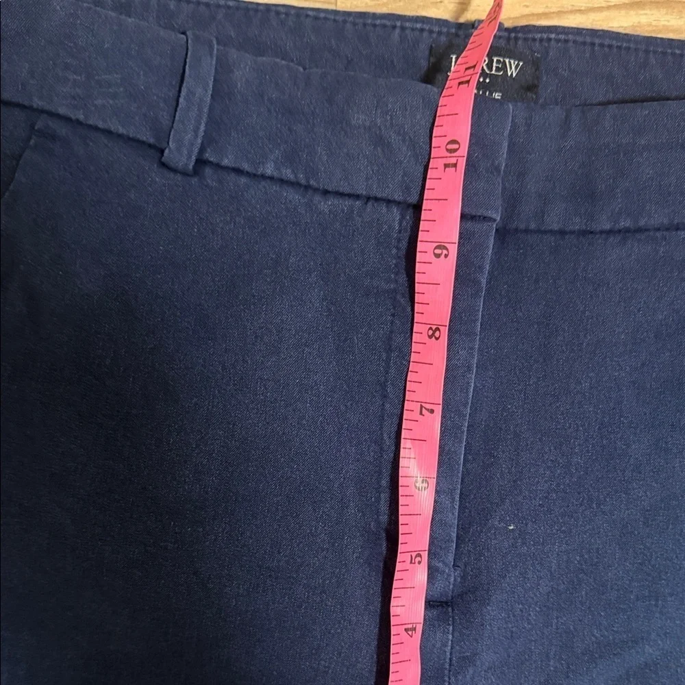 J Crew Womens Kallie Pants Slacks 12 Navy Blue Straight Fit Slacks Career